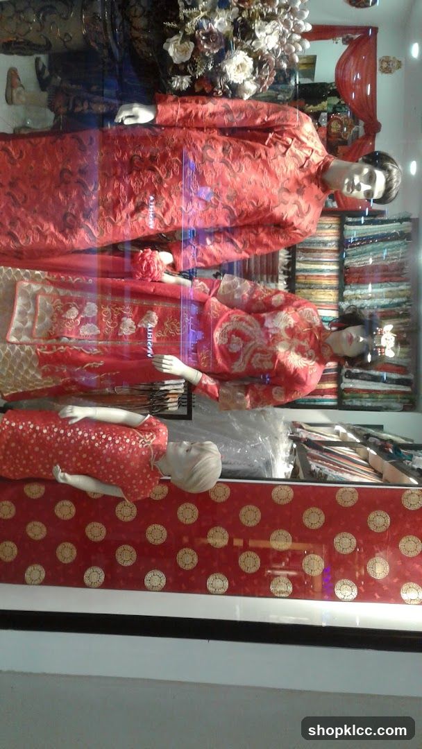 Red Traditional Attire Display