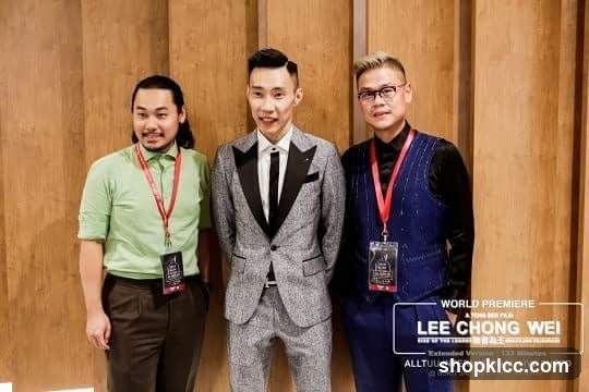 Three men at event premiere