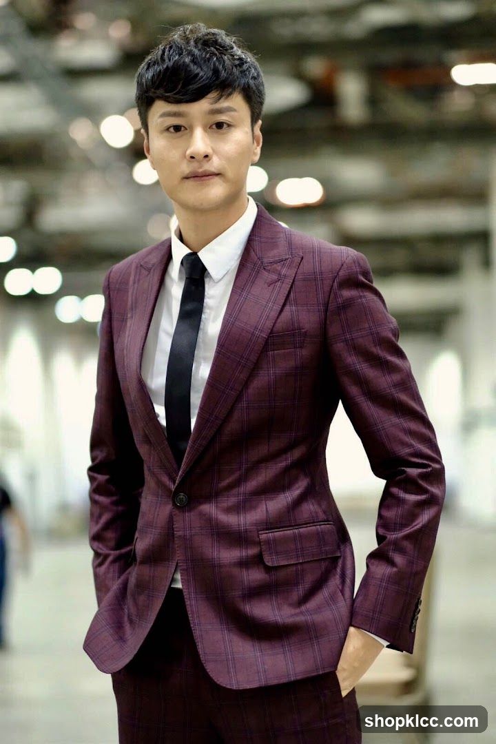 Man in Maroon Suit