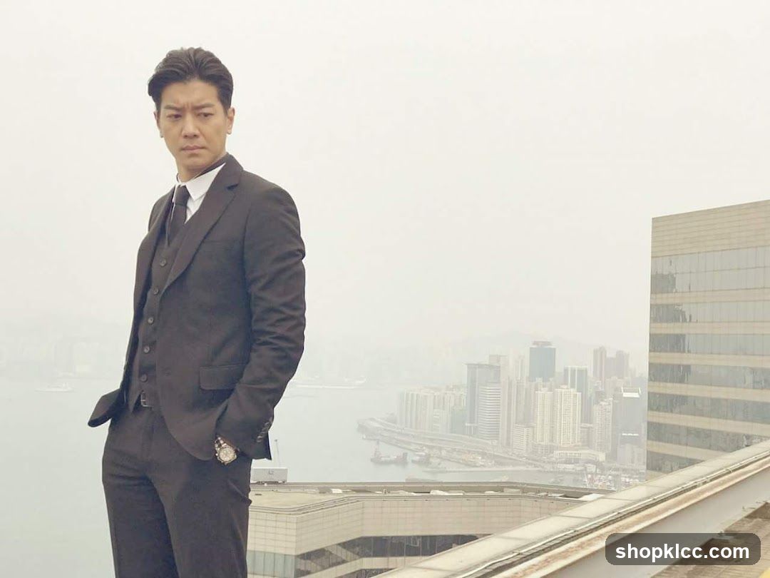 Man in Suit on Rooftop