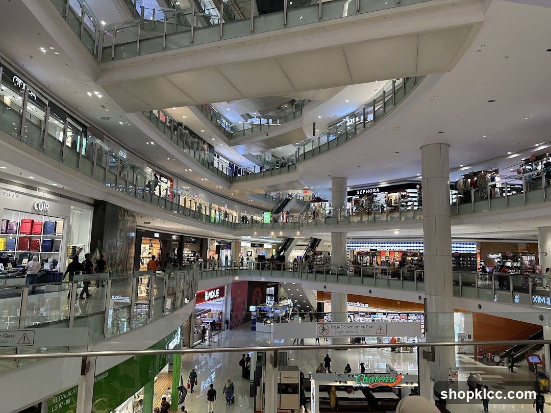 Interior of a multi-level shopping mall