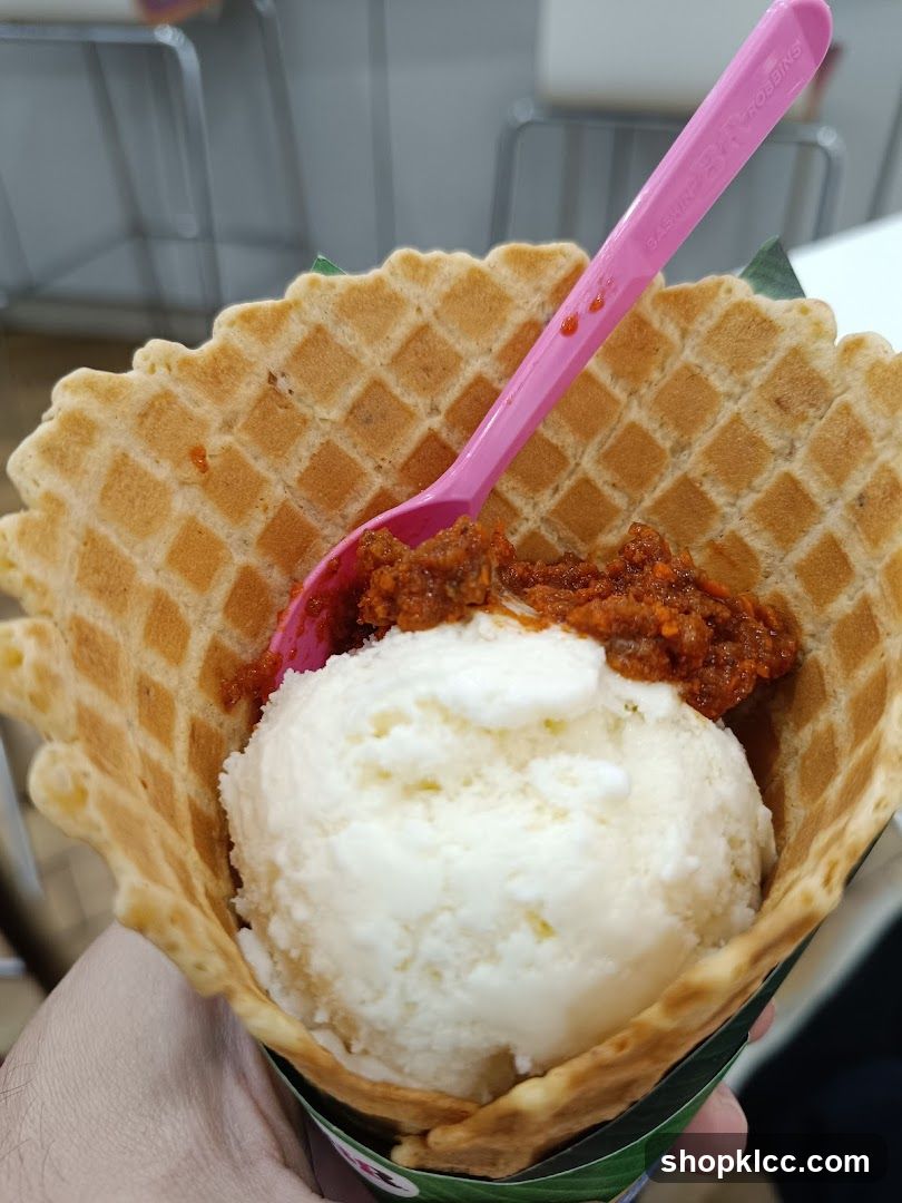 Ice Cream Cone with Topping