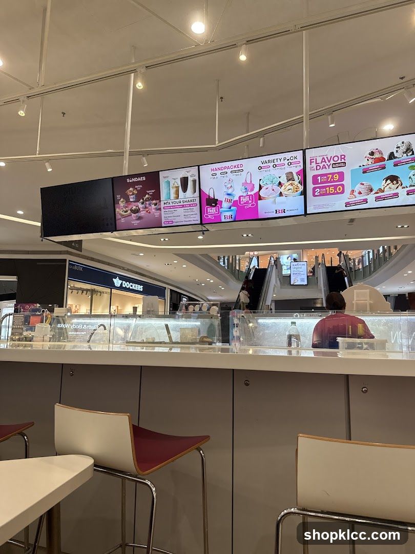 Ice Cream Shop Menu