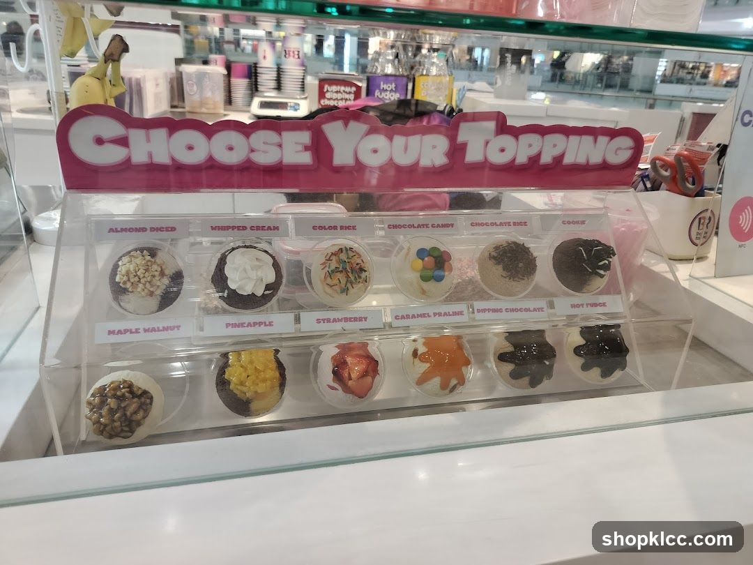 Ice Cream Toppings Display