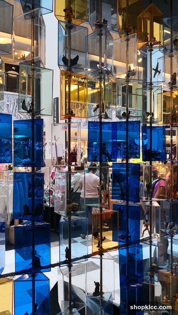 Glass Cube Art Installation in Mall