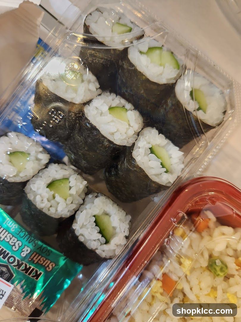 Sushi and Fried Rice Meal