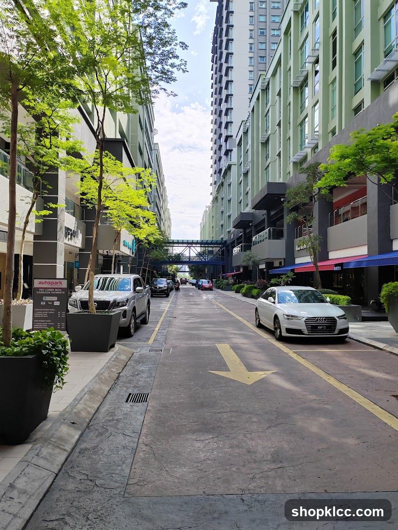 Urban Street Scene with Modern Buildings and Vehicles