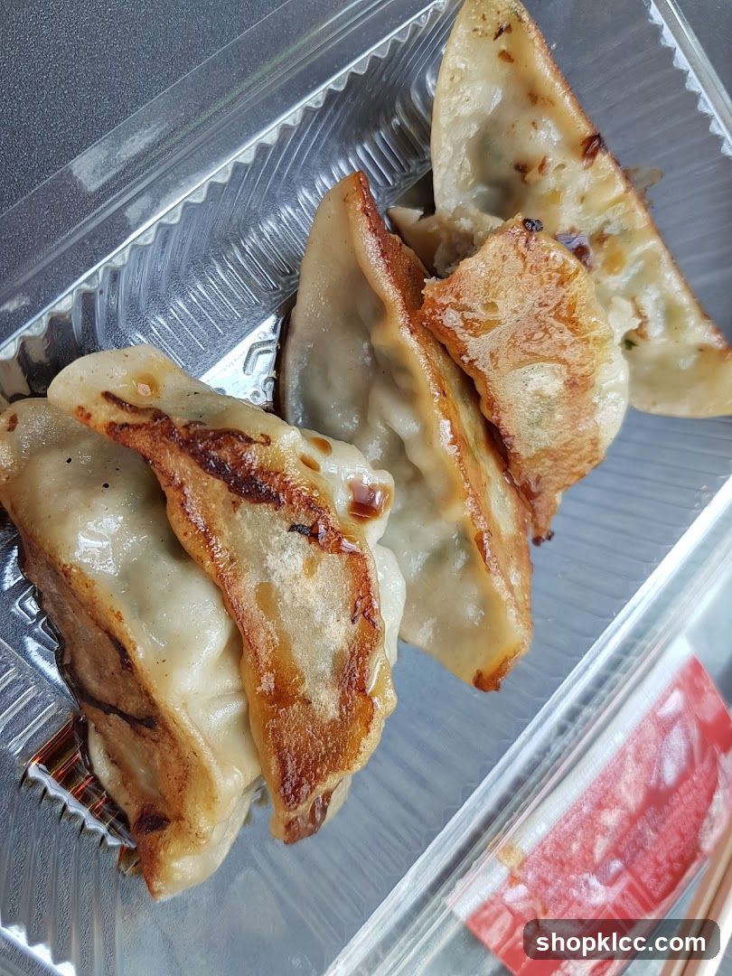 Gyoza in container