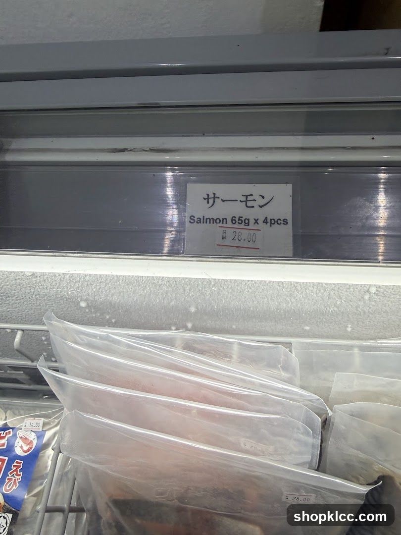 Frozen Salmon Display