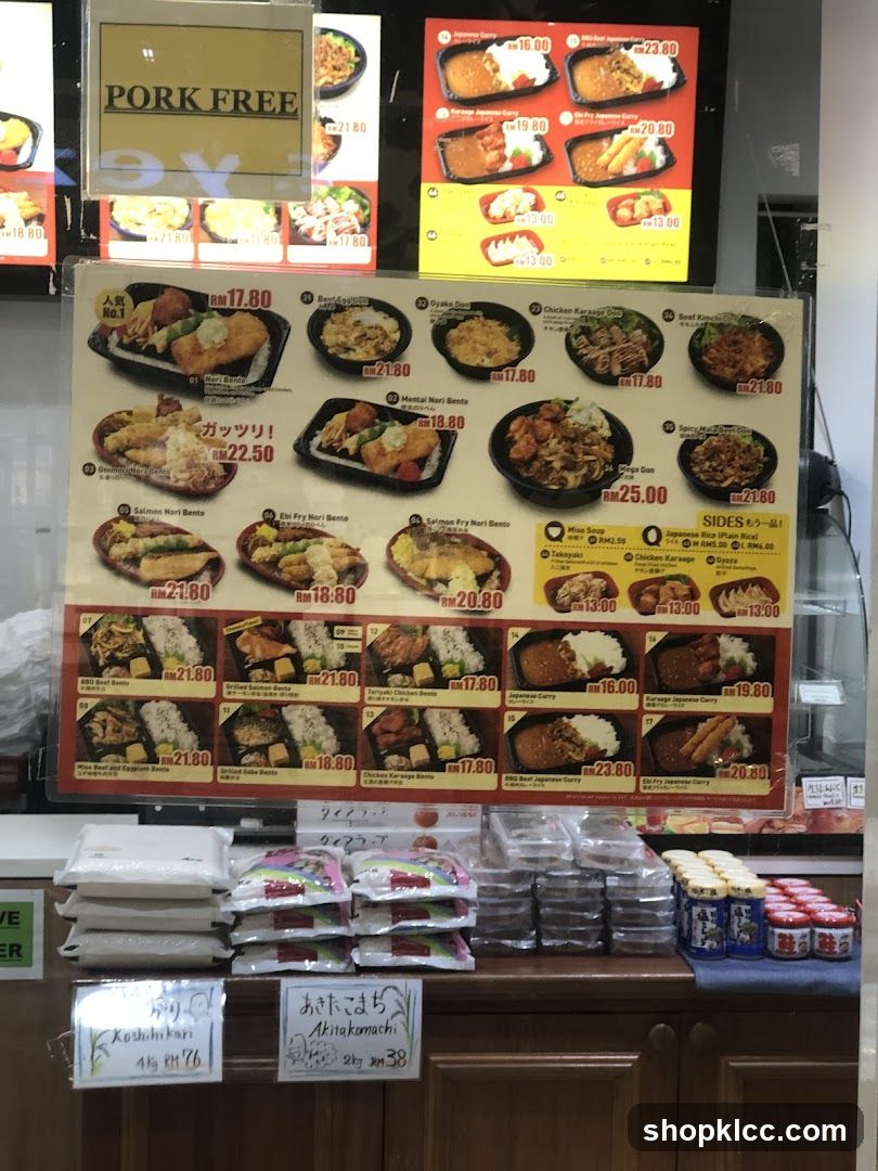 Bento Menu Display