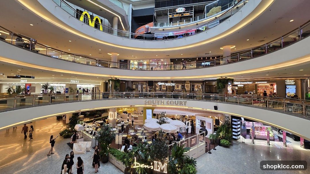 Multi-level shopping mall interior