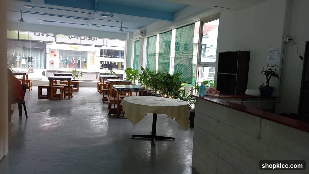 Restaurant Interior with Tables and Chairs