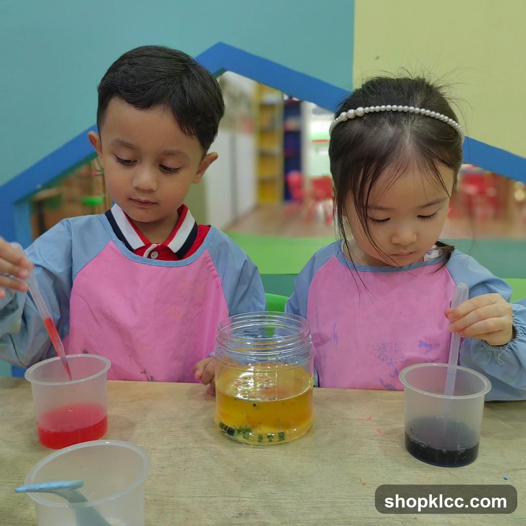 Children doing a science experiment
