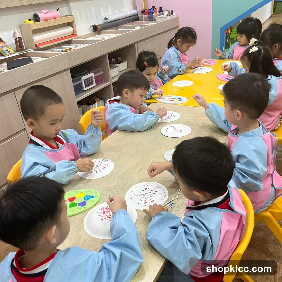 Children Painting at a Table