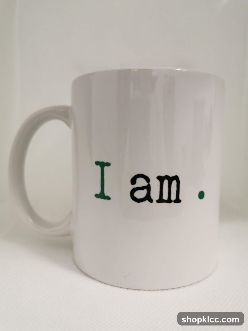 Mug with text