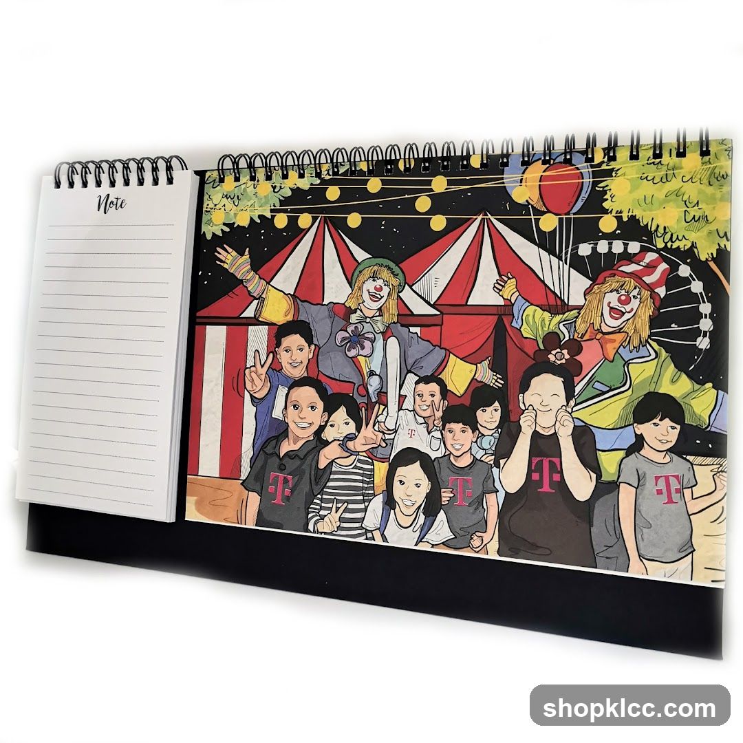 Desk Calendar with Circus Theme