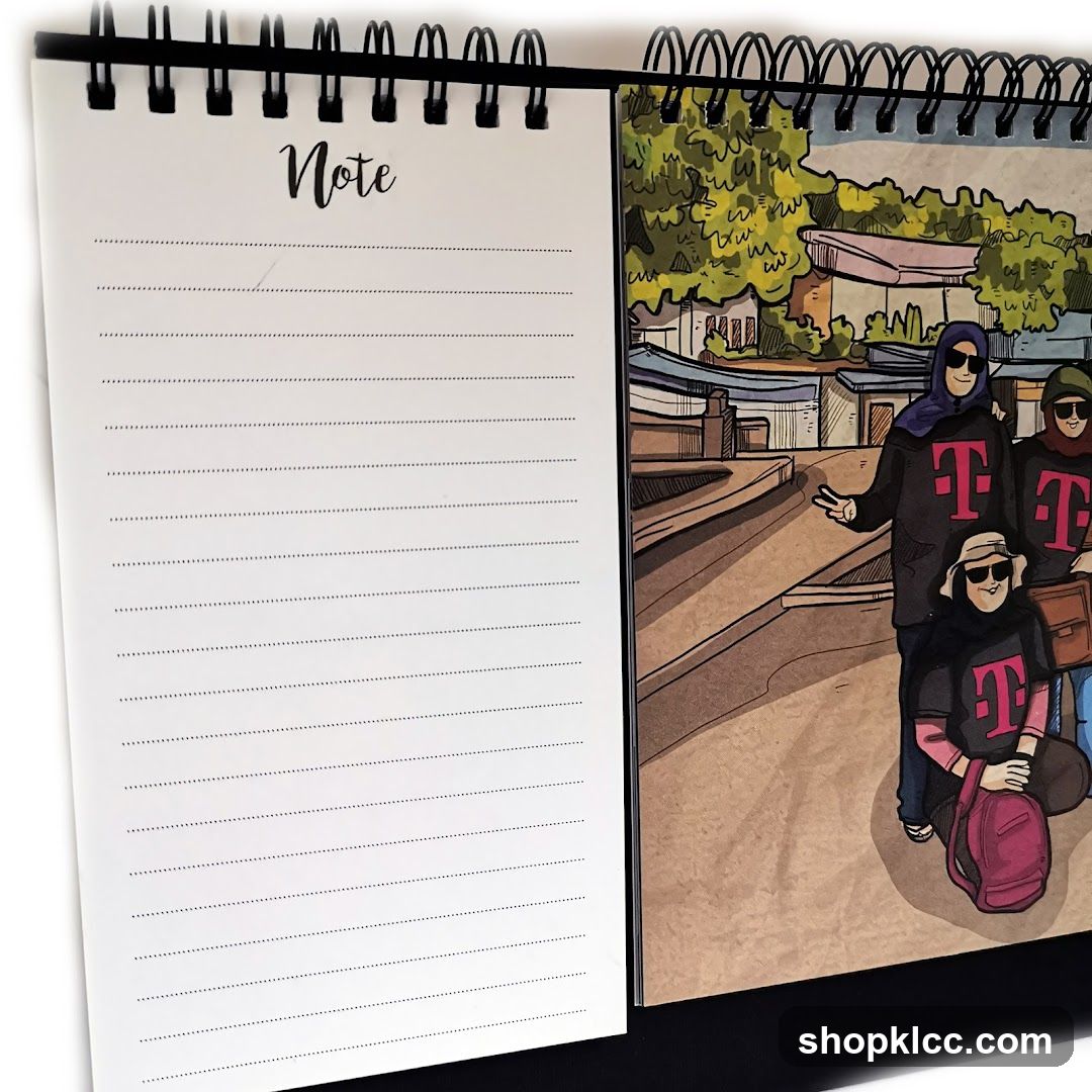 Notebook with Illustration