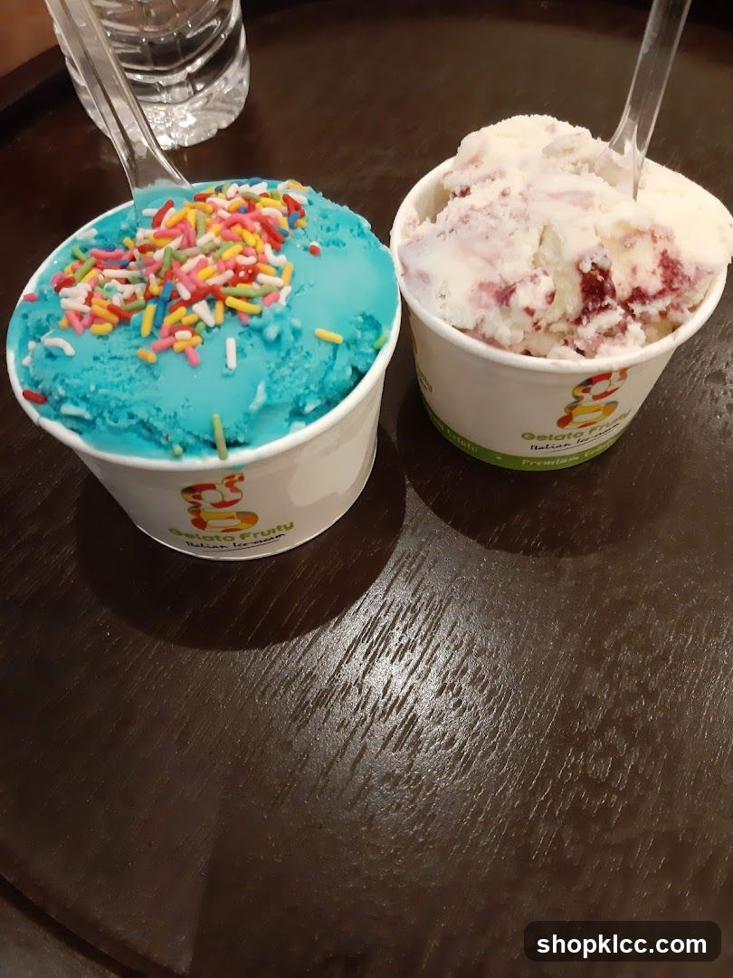 Two cups of gelato
