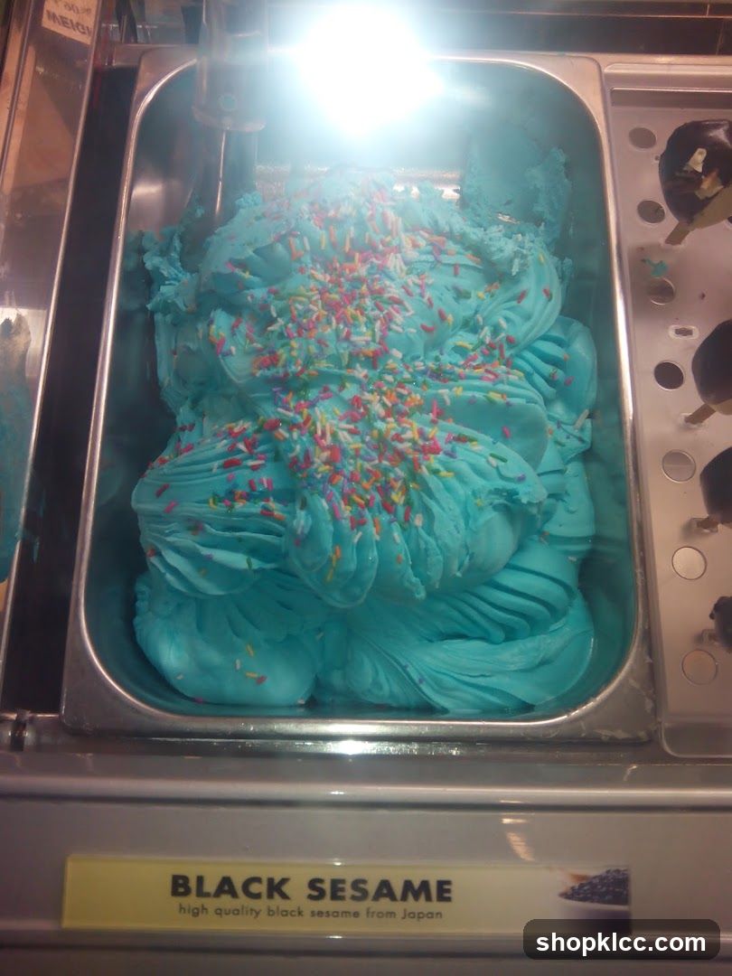 Blue Ice Cream with Sprinkles