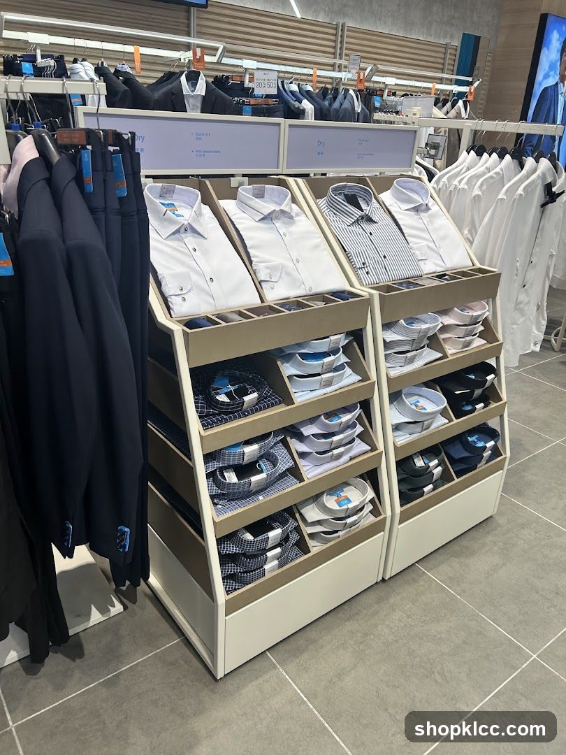 Men's Dress Shirts Display