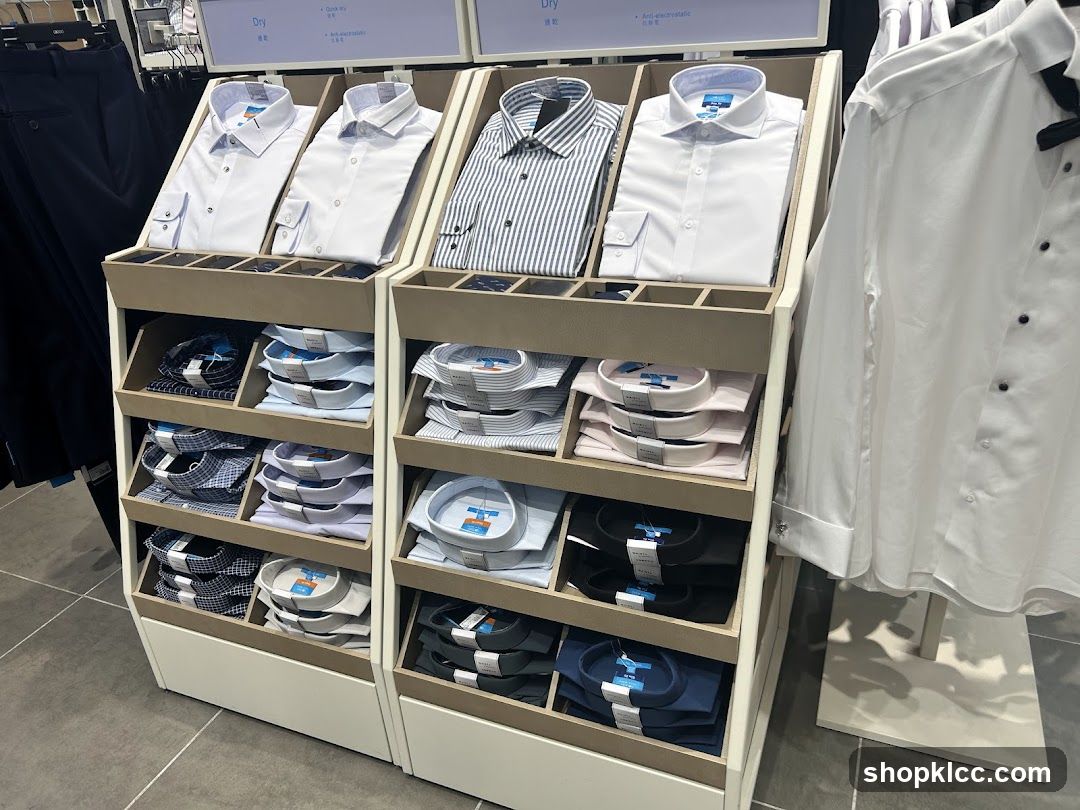 Men's Dress Shirts Display