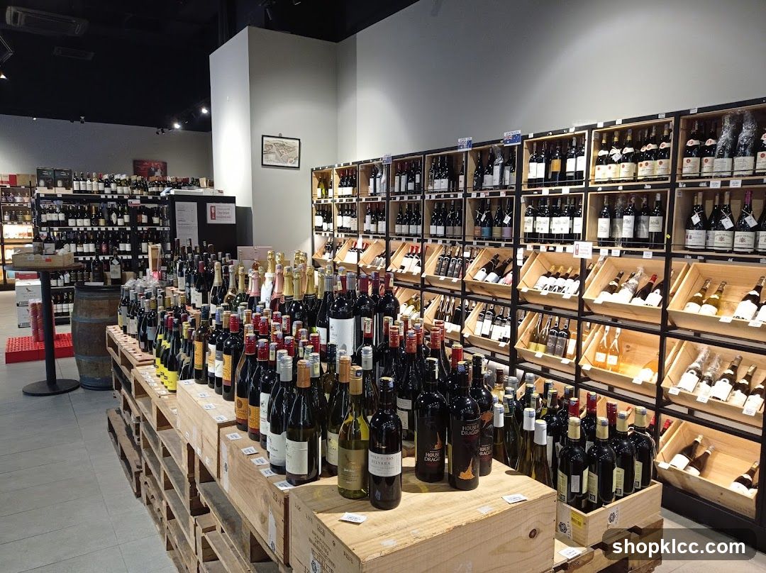 Wine store interior