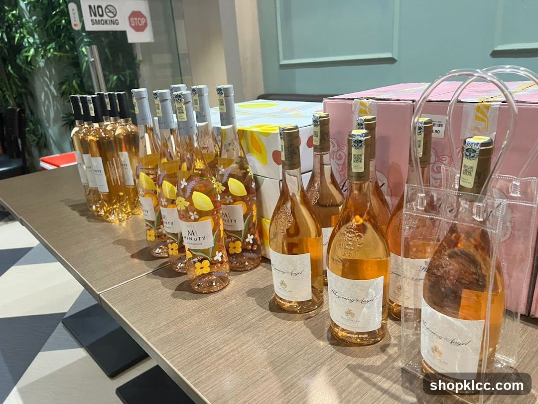 Bottles of Rose Wine