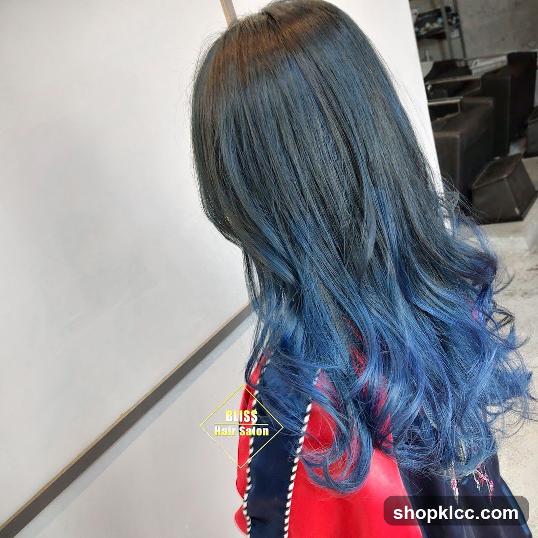 Woman with Blue Ombre Hair