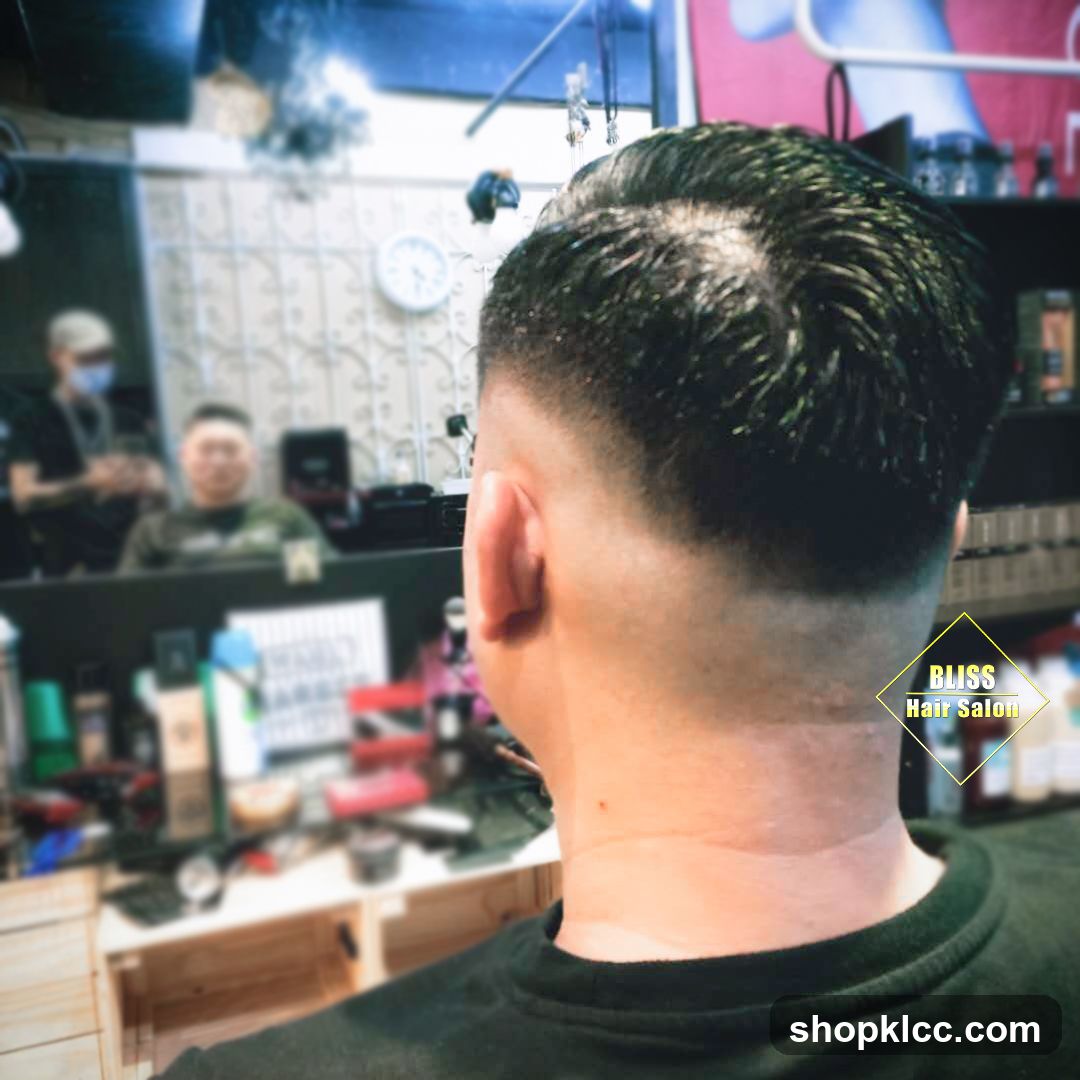 Haircut in progress