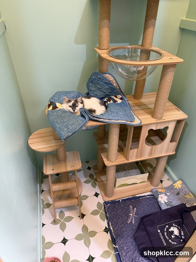 Kitten on a Cat Tree
