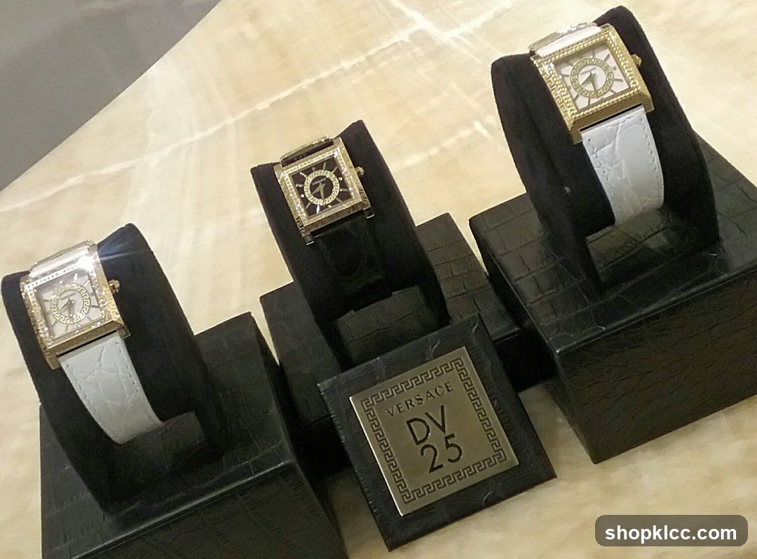 Versace Watches Display