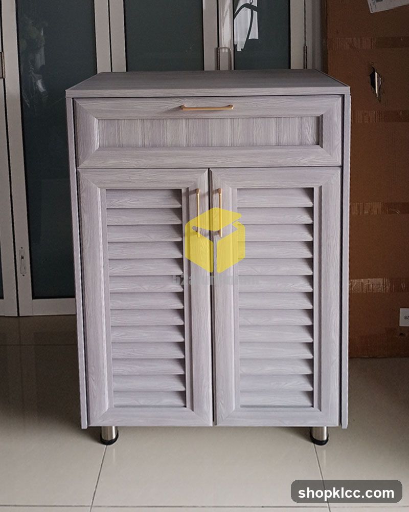 Cabinet with Louvered Doors