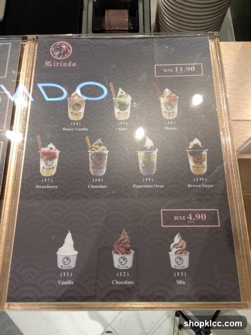 Kirindo Menu