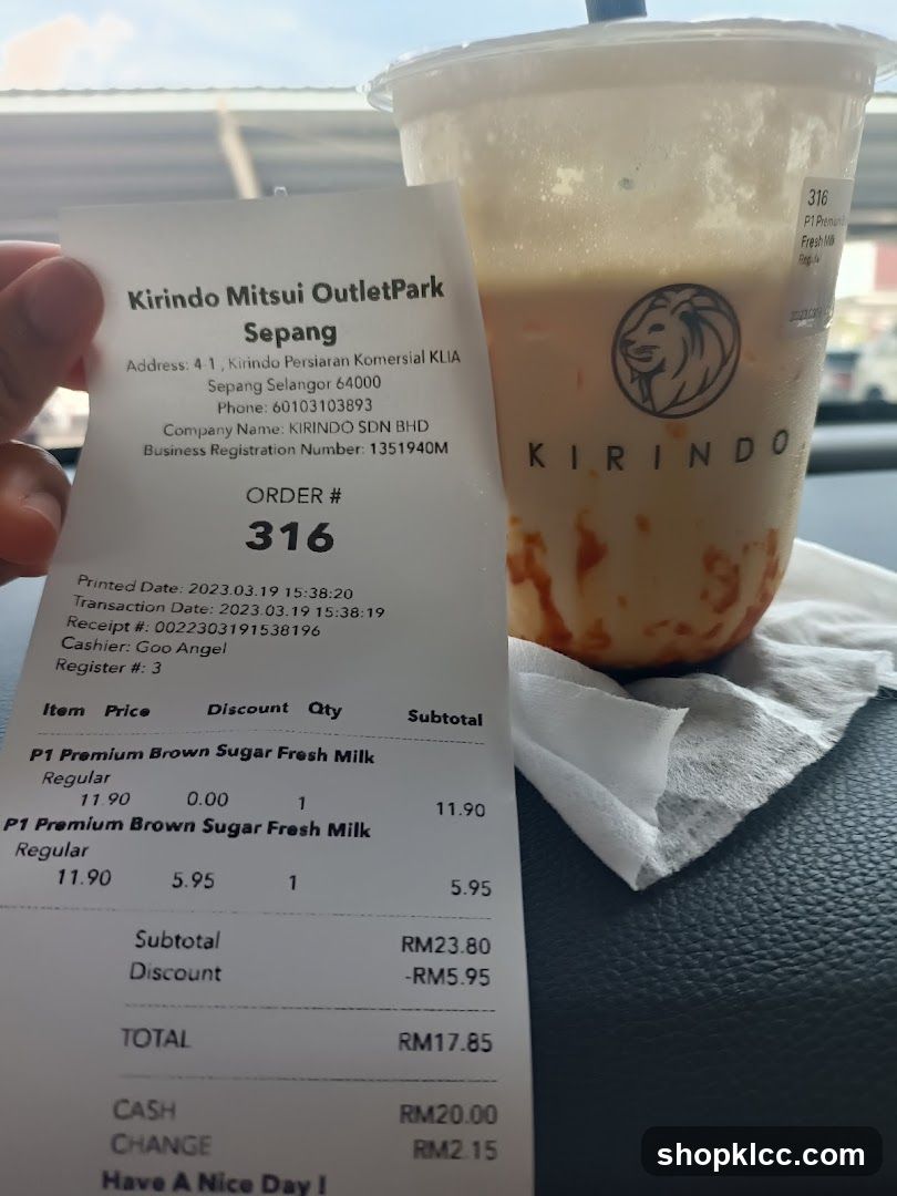 Kirindo Receipt and Drink