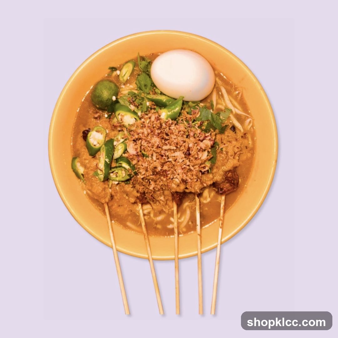 Noodle Soup with Egg and Skewers