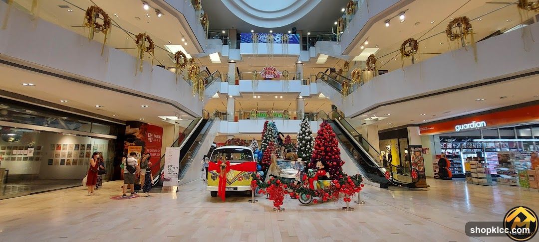 Mall Interior with Christmas Decorations