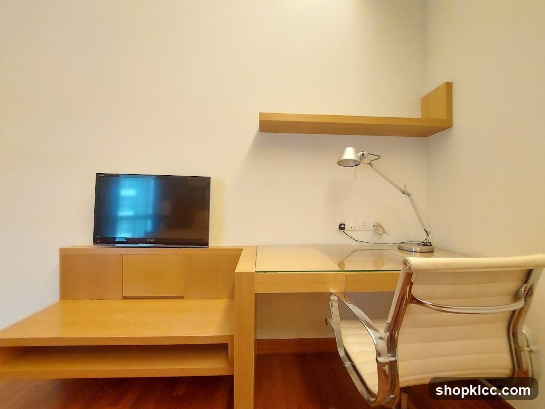 Desk and chair setup
