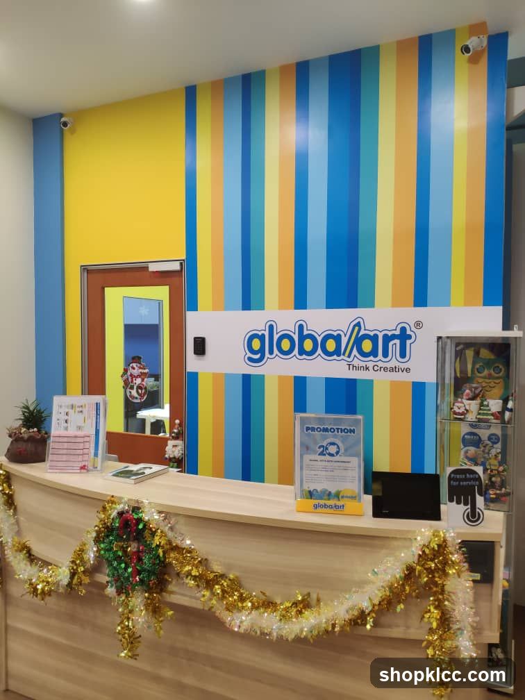 Reception Area with Global Art Branding
