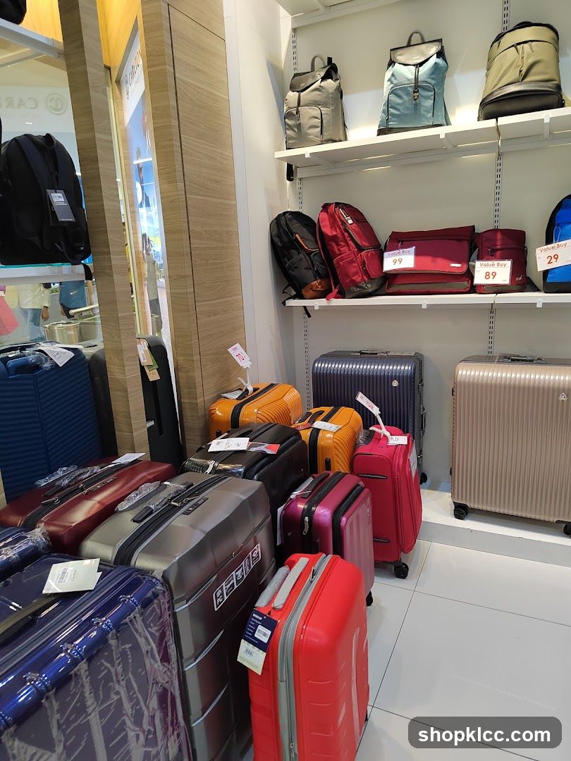 Luggage and Backpacks Display