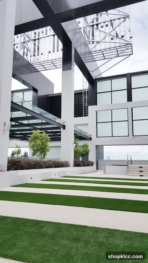 Modern Outdoor Space with Greenery and Architecture