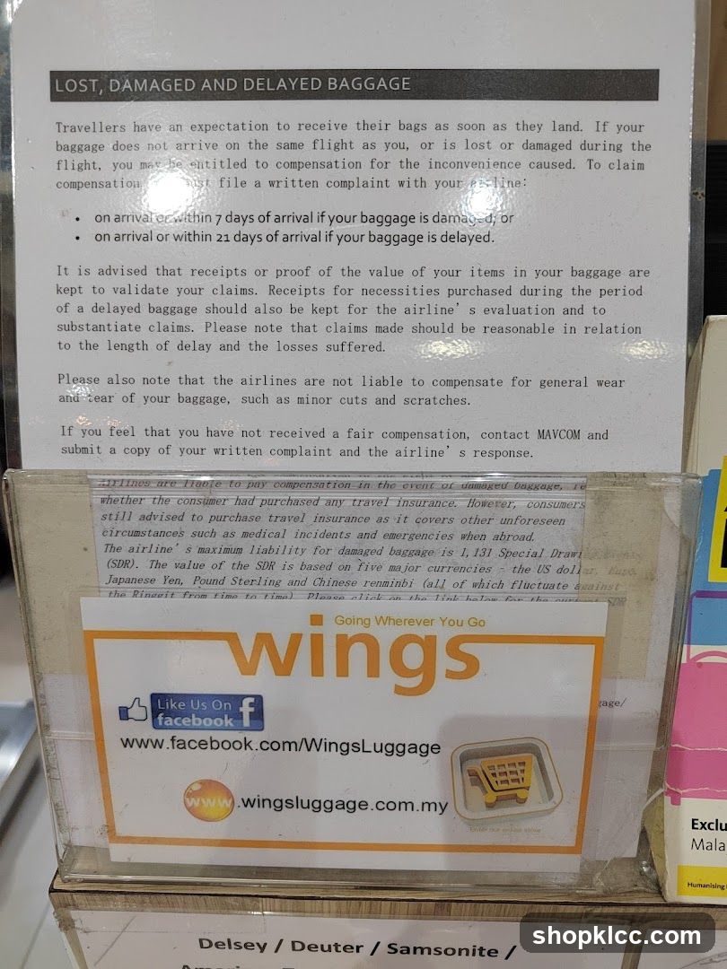 Lost, Damaged and Delayed Baggage Information