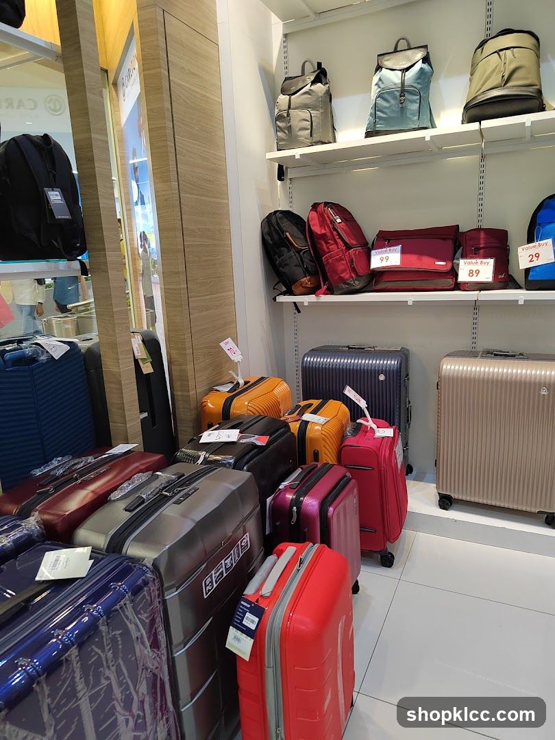 Luggage and Backpacks Display