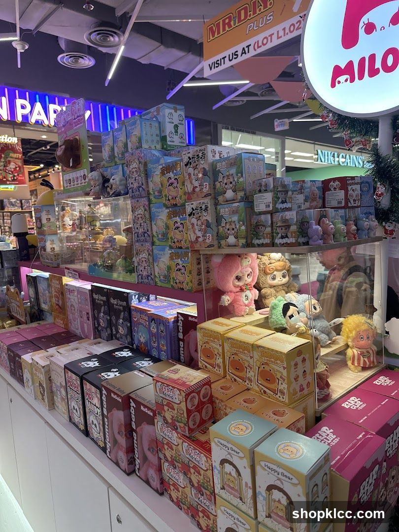 Display of Collectible Toys and Merchandise