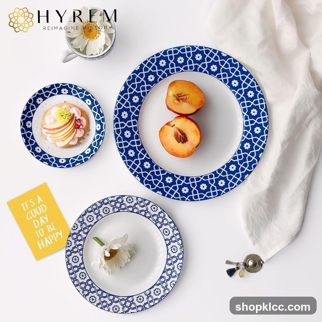 Tableware with fruit and dessert