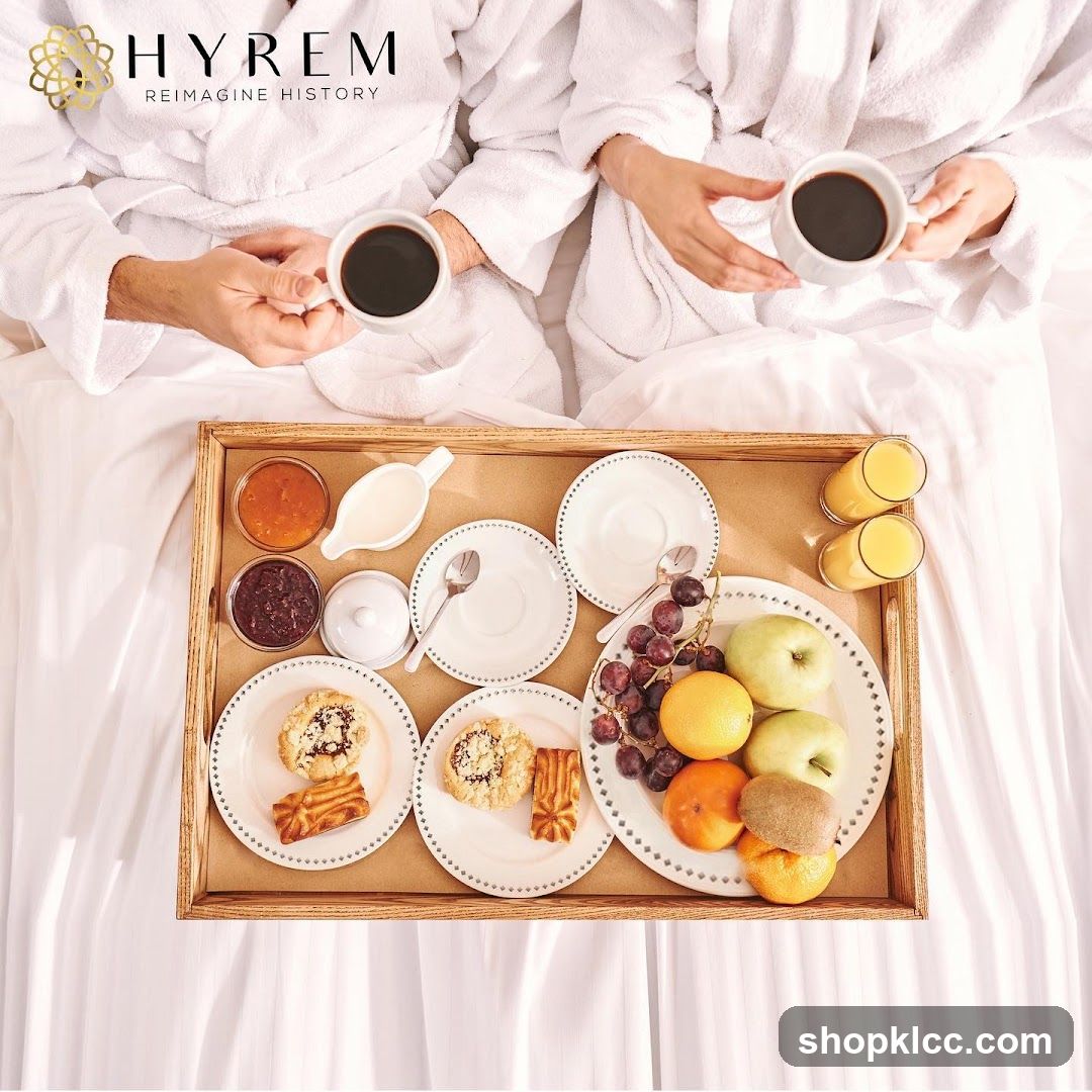 Breakfast Tray with Fruit and Pastries
