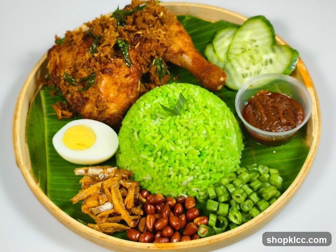 Nasi Lemak with Fried Chicken