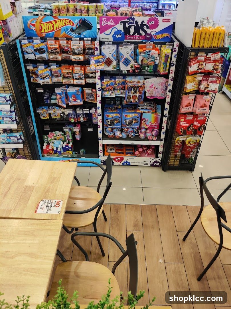 Toy Display and Cafe Seating
