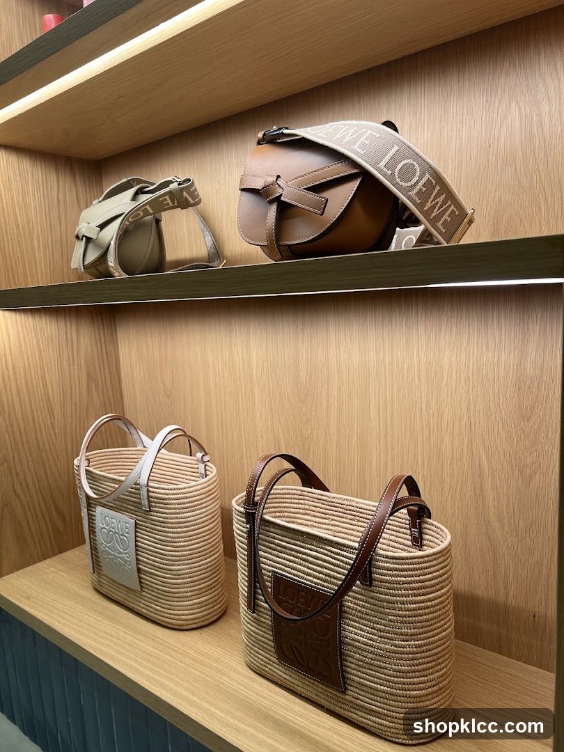 Designer Handbags on Display
