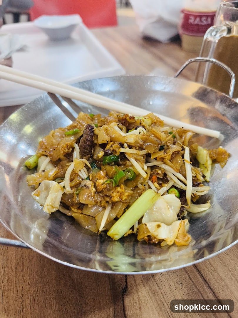Stir-fried noodles with chopsticks