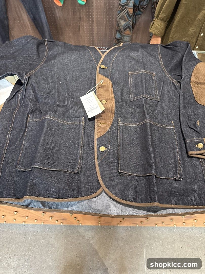 Denim Jacket with Brown Accents